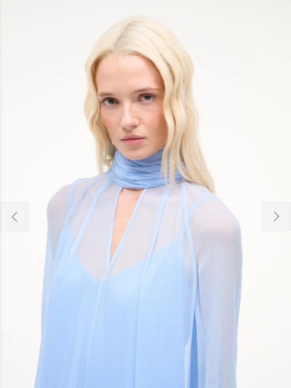 Staud Esther Mini Dress Clear Blue - Picture 5 of 6